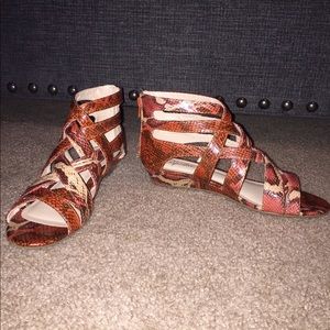 Paprika Snake Skin Sandels